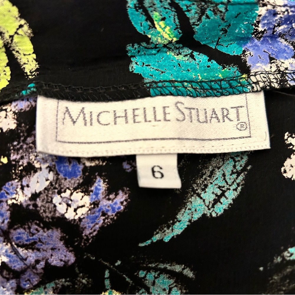 Vintage 80s Michelle Stuart Floral Dress Small - Picture 12 of 12
